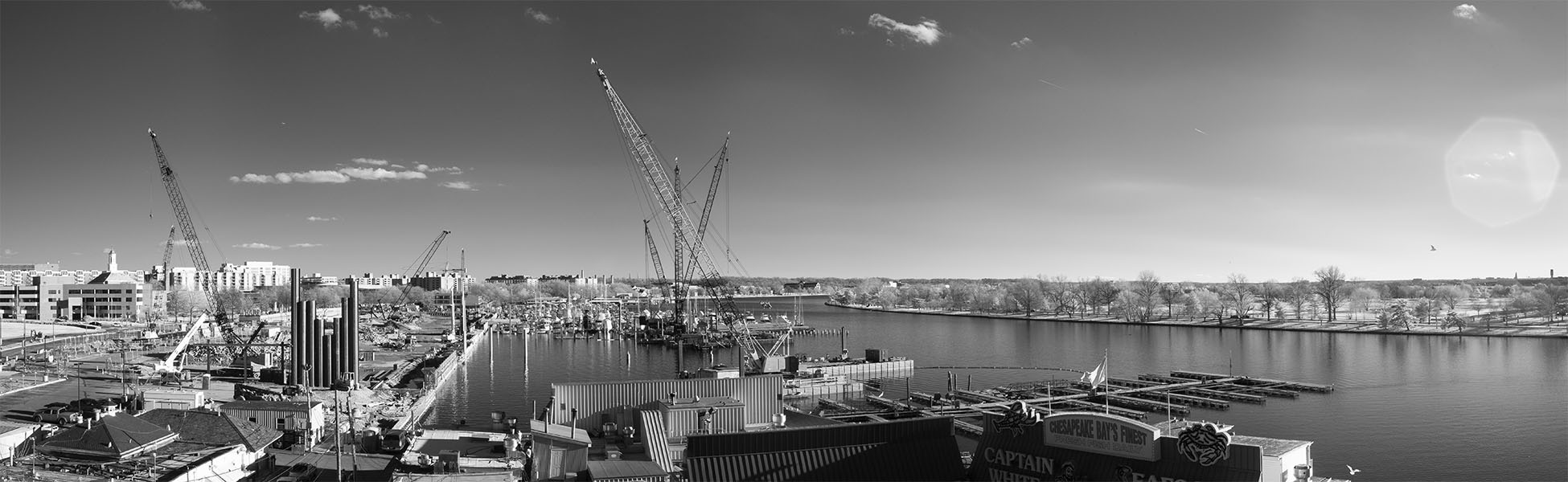 Panorama of the Construction of the Wharf, Washington DC